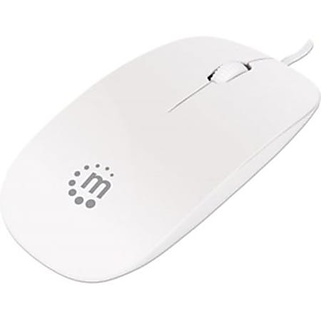 Manhattan Silhouette Optical USB Mouse, White, ICI177627