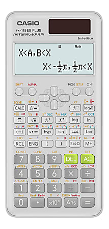 Casio fx-115ES PLUS Natural-V.P.A.M. 2nd Edition Scientific Calculator, White, FX-115ESPLS2-S 