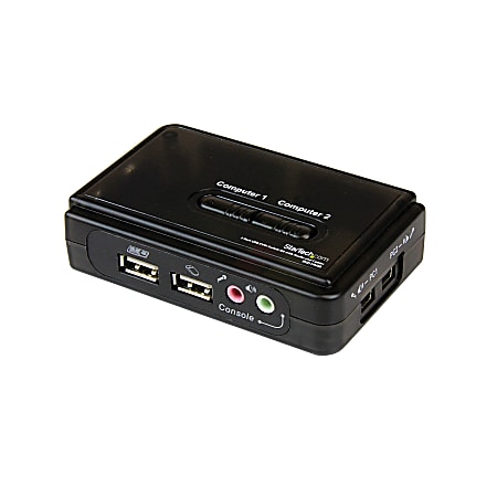 StarTech.com 2 Port Black USB KVM Switch Kit