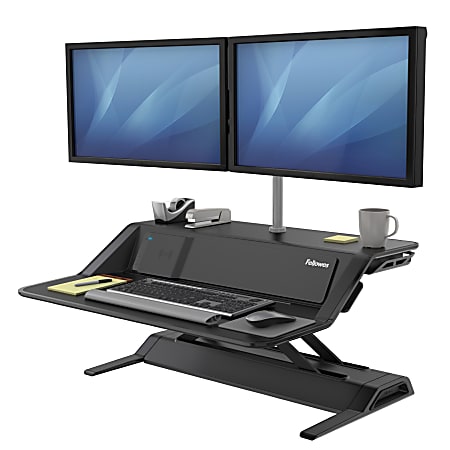 Fellowes® Lotus DX Adjustable Sit-Stand Workstation, Black