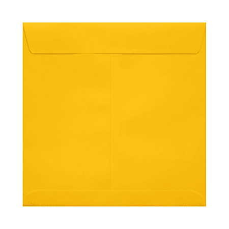 LUX Square Envelopes, 7 1/2" x 7 1/2", Peel & Press Closure, Sunflower Yellow, Pack Of 250