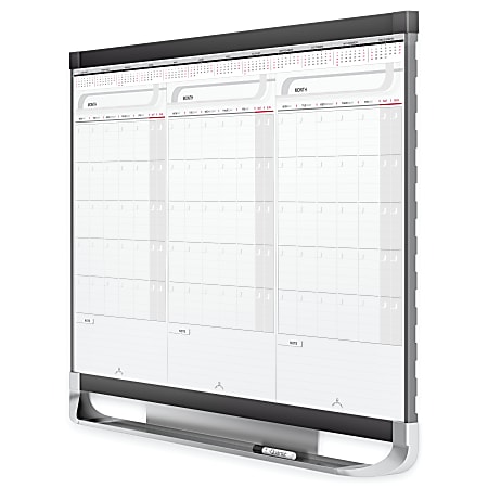 Quartet Prestige 2 Total Erase 3 Month Calendar Dry Erase Whiteboard 36