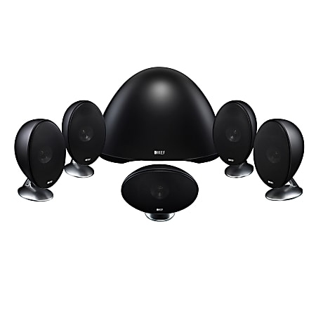 KEF E305 5.1-Channel Home Theater Speaker System, Deep Black
