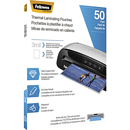Fellowes® Thermal Laminating Pouches 8-1/2&quot; x 11&quot;,