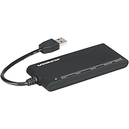 Manhattan SuperSpeed USB 3.0 62-in-1 Multi-Card Reader/Writer, Black - Compatible with CompactFlash, Memory Stick, MagicGate, SecureDigital and Multimedia