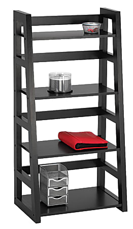 Brenton Studio® Donovan Student Bookcase, 4-Shelf, Black