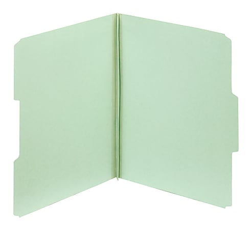 Pendaflex® Pressboard File Folders, 100% Recycled, Letter Size, Light Green, Box Of 25 Folders