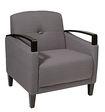 Ave Six Main Street Woven Arm Chair, Charcoal/Espresso