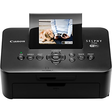 Canon SELPHY CP900 Dye Sublimation Printer - Color - Photo Print - Portable - 2.7" Display - Black
