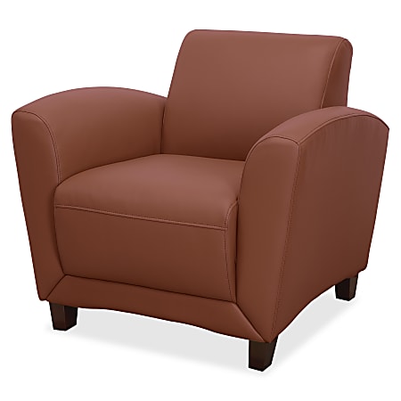 Lorell Accession Bonded Leather Reception Club Chair British Tan