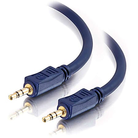 C2G Value Series 25ft 3.5mm Stereo Audio Cable - Aux Cable - M/M - Mini-phone Male - Mini-phone Male - 25ft - Blue