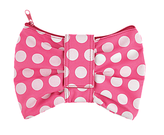 Divoga® Bow Pencil Pouch, 8 7/16" x 6 1/10" x 9/16", Pink