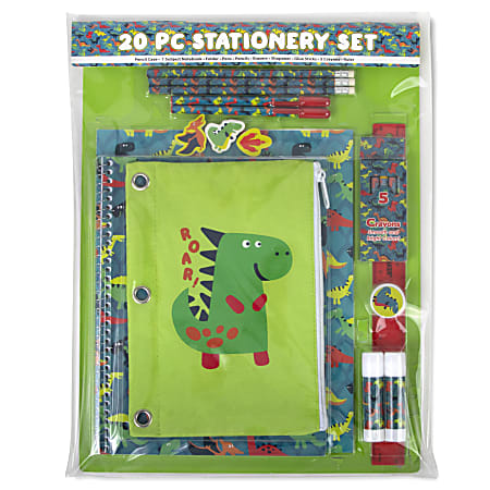 Trailmaker 20-Piece School Supply Kit, Dino