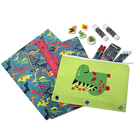 Trailmaker 20-Piece School Supply Kit, Dino
