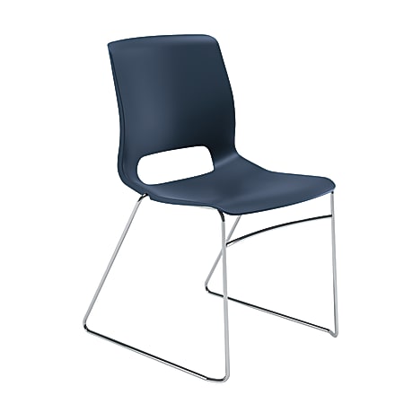 HON® Motivate Sled-Base Stacking Chair, Regatta, Set Of 4