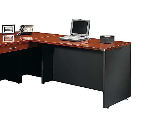 Sauder® Via 48"W Desk Return, Classic Cherry/Soft Black