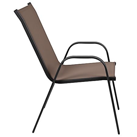 Flash furniture brazos series store black outdoor stack chair