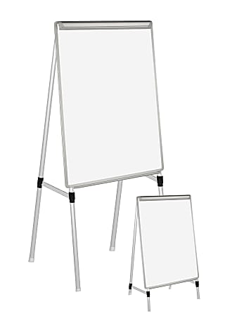 Office Depot Brand Tripod Non Magnetic Dry Erase Whiteboard Easel 29 38 x  44 Metal Frame With Gray Finish - Office Depot