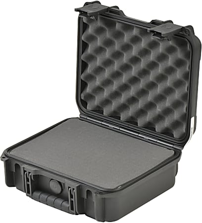 SKB Cases iSeries Injection-Molded Mil-Standard Waterproof Case With Foam, 12"H x 9"W x 4-1/2"D, Black