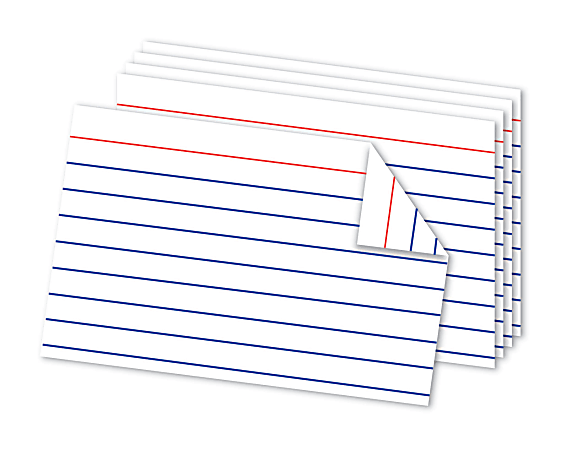 Office Depot® Brand Double Sided Index Cards, 4" x 6", White, Pack Of 100