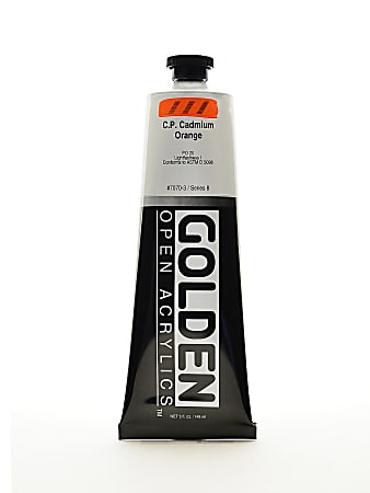 Golden OPEN Acrylic Paint, 5 Oz Tube, Cadmium Orange (CP)