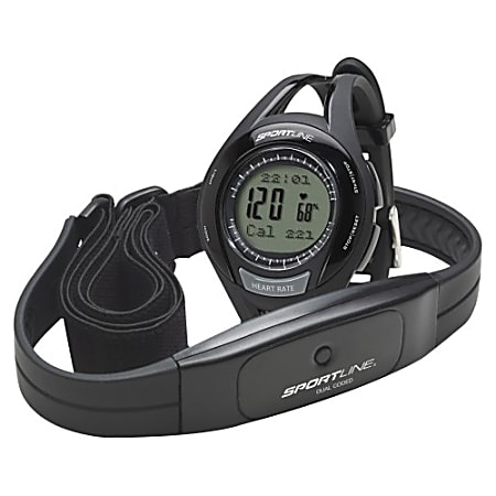 Sportline Cardio 630 Mens Heart Rate Monitor With ECG Accurate Heart Rate Measurement 1 910 H x 6 15 W x 8 35 D Black Office Depot