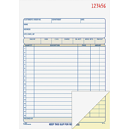 Memo Forms Book – 200 Sets Carbonless Duplicate, 8.5x11 Inch Spiral Bound For Office, School (Blue)