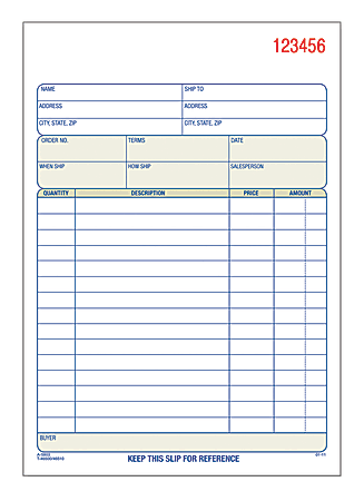 Adams® Carbonless Order Books, 5 9/16" x 7 15/16", Pack Of 50 Forms