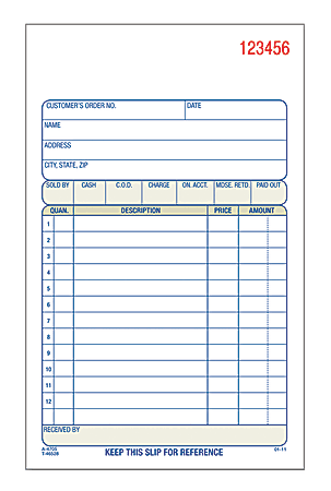 Adams® Carbonless 2-Part Sales Book, 4 3/16" x 7 3/16", Pack Of 50 Sets