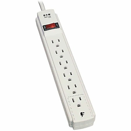 Tripp Lite Power It! 6-Outlet Power Strip,15"™ Cord, White