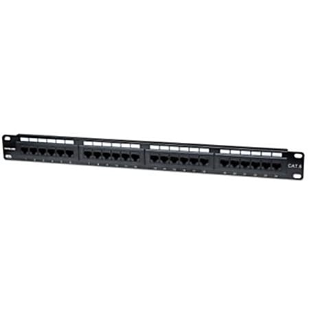 Intellinet Network Solutions 24-Port Rackmount Cat6 UTP 110/Krone Patch Panel, 1U - Supports 22 to 26 AWG Stranded and Solid Wire