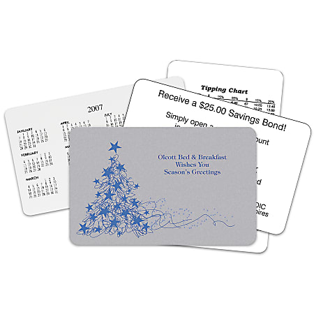 Holiday Gift Card Back Copy, Additional Printing