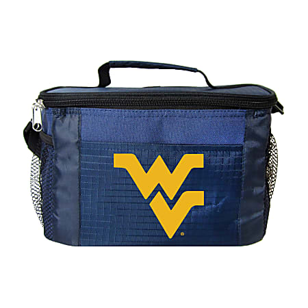 Kolder NCAA 6-Pack Cooler Bag, West Virginia Mountaineers, 8" x 10" x 6", Navy