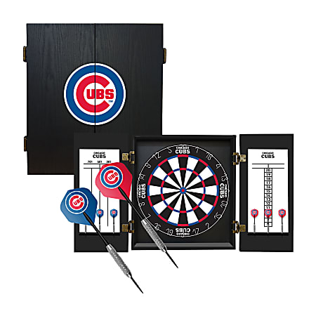 Imperial MLB Fan's Choice Dartboard Set, 21-1/2”H x 19-3/4”W x 3-1/2”D, Chicago Cubs