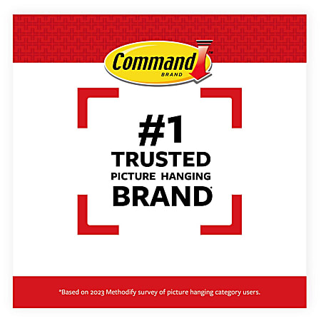 Command Large Picture Hanging Strips 20 Pairs 40 Command Strips Damage Free  White - Office Depot