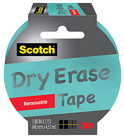 Scotch® Dry-Erase Tape, 3" Core, 1.88" x 5 Yd., Blue