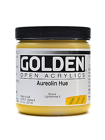 Golden OPEN Acrylic Paint, 8 Oz Jar, Aureolin Hue