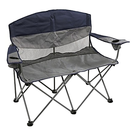 Stansport Double Apex Folding Chair, Gray/Blue