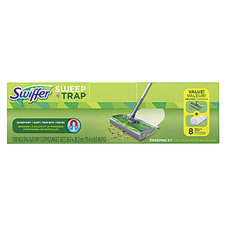 Swiffer® Sweep And Trap Starter Kit, Green/Silver
