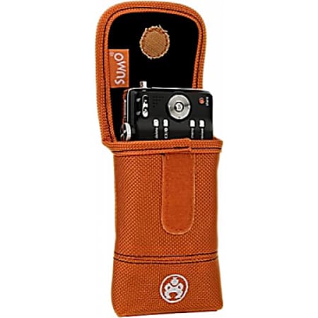 SUMO Carrying Case (Flap) iPod, iPhone, Digital Player, Cellular Phone, Camera - Orange - Denier Nylon, Ballistic Nylon - Belt Clip