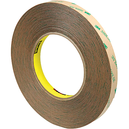 Scotch® 9472LE Adhesive Transfer Tape Hand Rolls, 3" Core, 0.5" x 60 Yd., Clear, Case Of 3
