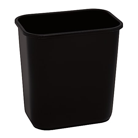 Highmark™ Wastebasket, 3.25 Gallons, 12-1/4"H x 8-1/2"W x 12"D, Black