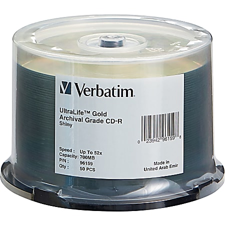 Verbatim CD-R 700MB 52X UltraLife Gold Archival Grade