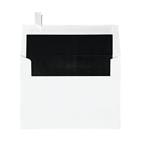 LUX Invitation Envelopes, A7, Peel & Stick Closure, Black/White, Pack Of 500