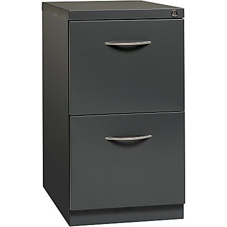 Lorell® Premium 30"D Vertical 2-Drawer Mobile File Cabinet, Metal, Charcoal