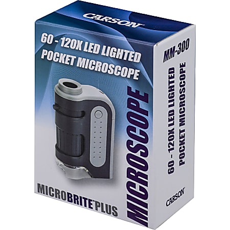Carson MicroBrite Plus 60x-120x LED Lighted Zoom Pocket Microscope –  TheRealOptics