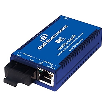 B&B MiniMc-Gigabit, TX/SSLX-SM1550-SC (1550xmt/1310rcv)