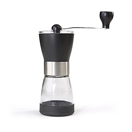 Mind Reader Manual Handheld Coffee Grinder, Black/Chrome
