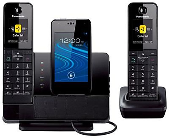 Panasonic Link2Cell Bluetooth® Smartphone Integration System With 2 Cordless Handsets, KX-PRD262B