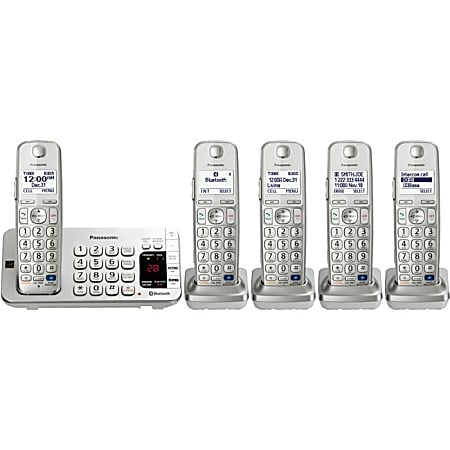 Panasonic KX-TGE275S Link2Cell Bluetooth Cellular Convergence Solution with 5 Handsets